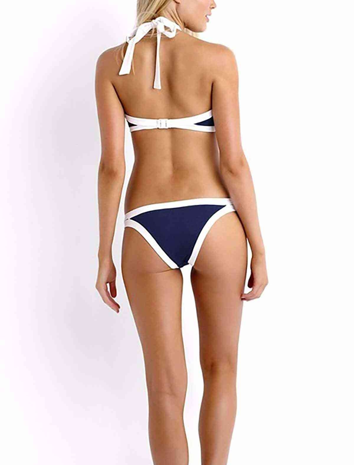 ReyonGO Lacivert Özel Tasarım Tankini Bikini RYNGM417361