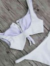 ReyonGO Beyaz Çıtçıtlı Bikini Takım