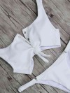 ReyonGO Beyaz Çıtçıtlı Bikini Takım