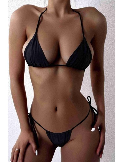 ReyonGO Brezilya Model Bağlamalı Bikini Altı Siyah