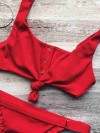 ReyonGO Kırmızı Çıtçıtlı Bikini Üstü Kırmızı