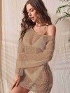 ReyonGO Örme Pamuk Uzun Kollu Pareo Plaj Elbisesi Kimono Kaftan Krem ReyonGO Örme Pamuk Uzun Kollu Pareo Plaj Elbisesi Kimono Kaftan Krem