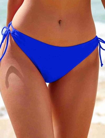 ReyonGO Özel tasarım Bağlamalı Bikini Altı Mavi