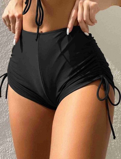 ReyonGO Özel tasarım Büzgü Detaylı Bikini Altı Siyah
