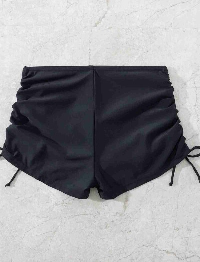 ReyonGO Özel tasarım Büzgü Detaylı Bikini Altı Siyah