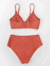 ReyonGO Özel Tasarım Önden Çarpraz Bikini Üstü Kırmızı
