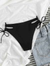 ReyonGO Özel Tasarım Yandan Bağlamalı Bikini Altı Siyah