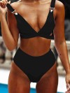 ReyonGO Özel Tasarım Yüksek Bel Bikini Takım Siyah