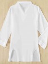 ReyonGO Şifon Gömlek Plaj Elbisesi Pareo Kimono Kaftan Beyaz