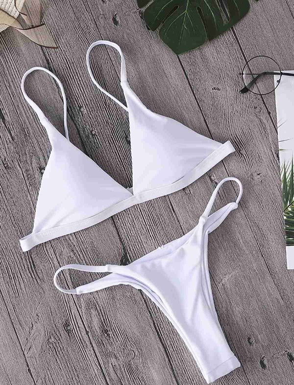ReyonGO Üçgen Bikini Takım Beyaz